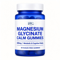 Suplemen Permen Kunyah SYC BIO Magnesium Glycinate untuk Relaksasi Malam Hari, Formula Penunjang Relaksasi, 60 Permen Kunyah Bebas Gula, Label Pribadi