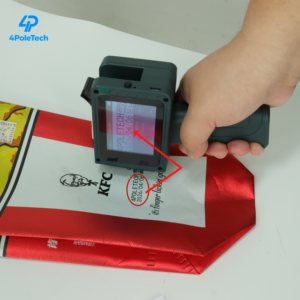Imprimante à jet d'encre portable intelligente 4POLETECH 12,7 mm à séchage <span class=keywords><strong>rapide</strong></span> pour <span class=keywords><strong>impression</strong></span> sur métal, tuyau, acier, tissu, imprimante à jet d'encre portative améliorée - Product Image 1