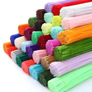 ลวดทำความสะอาดท่อหลากสีขนาด 6 มม. 100 ชิ้น/แพ็ค ขายส่ง งานฝีมือ DIY สำหรับเด็กอนุบาล แบบทำมือ - Product Image 1