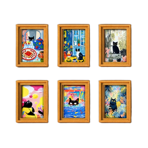 Marcos Magnéticos de Madera Suave para Fotos de Nevera con Formas Personalizadas de Pinturas Famosas Mundiales, Servicio de Procesamiento de Soldadura - Product Image 3