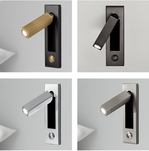 Cho ul ETL được liệt kê 3 wát LED Đèn đọc sách cho nội thất hiện đại dự án khách sạn plugin đầu giường quay dính tường đèn phòng ngủ - Product Image 5