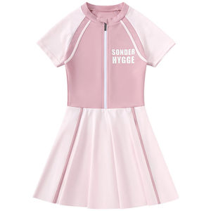 Traje de baño de una pieza para niños a la moda, ropa de playa de manga corta para niñas, el mejor <span class=keywords><strong>precio</strong></span>, pantalones de ángulo plano, falda, trajes de baño para niñas - Product Image 6