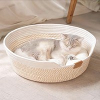 Coussin pour chien et chat en coton tissé à la main, respirant, amovible, lavable, anti-griffures, durable, pour toutes les saisons