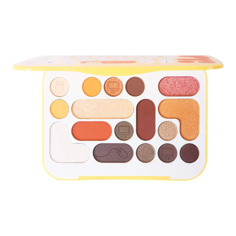 Paleta de sombras coloridas, paleta de sombras coloridas para cosméticos, cores de comprimento médio e glitter