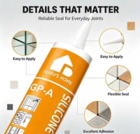 FEIDU GP-A Perekat Silikon Struktural Tahan Air Netral untuk Konstruksi Jendela/Pintu/Kaca 300ml Cartridge