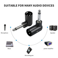 Nouveau coude à angle droit transfrontalier en stock avec un grand noyau 6.35 RPM et une prise audio XLR