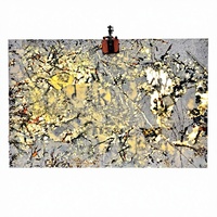 Pierre Fantaisie Moderne du Brésil, Pierre Naturelle de Luxe, Quartzite Bleu Paon Translucide, Grande Dalle pour Décoration Intérieure, Comptoir de Cuisine, Table