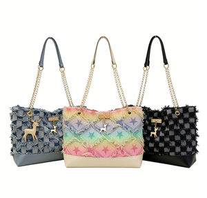 Nouveau sac fourre-tout en toile vieillie printemps-été grande capacité, sac à bandoulière portable pour femme - Product Image 1