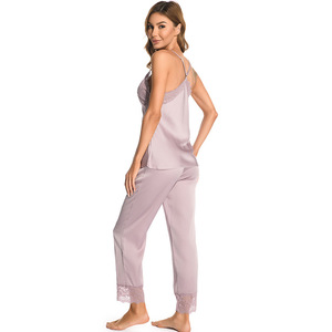 Set di pigiami in raso per donna abbigliamento da notte Sexy taglie forti da donna - Product Image 5