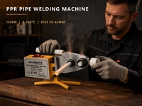 Machine à souder les tuyaux PPR 1500W, soudeuse à fusion par emboîtement de 20mm à 63mm avec 6 paires de matrices chauffantes