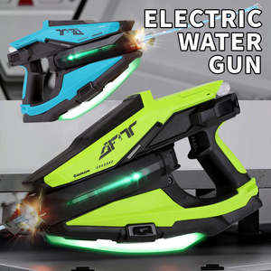 Pistolet à eau électrique à impulsions avec lumière de flamme, tir continu, puissant, jouets pour enfants, jeux de plage d'été - Product Image 1