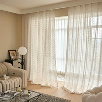 Rideau de fenêtre en tulle jacquard de luxe DaiRui, rideaux en tulle de luxe pour le salon