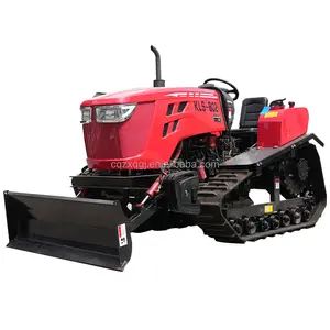 Riding crawler rotary cultivator 50 horsepower four-wheel drive greenhouse trench fertilization seeding small rotary cultivator