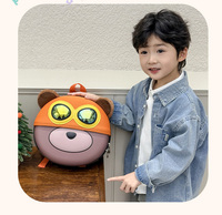 Mochila Escolar Impermeable con Diseño de Oso Animado para Niñas de 3 a 6 Años, con Cierre de Cremallera, para Jardín de Infancia