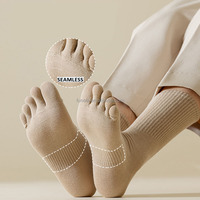 Bas quantité minimale de commande hommes coupe basse équipage coton athlétique Sport course cinq doigts orteil chaussettes
