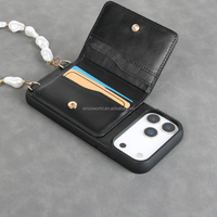 Étui de téléphone en cuir artisanal Sinco, portefeuille de luxe en cuir pour femme, étui de téléphone à bandoulière pour iPhone 17 15 Pro Max