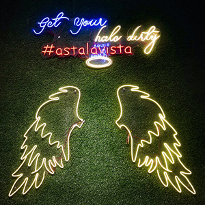 Nhà Sản Xuất Của Hot Bán Tùy Chỉnh <span class=keywords><strong>LED</strong></span> Neon Dấu Hiệu Chữ Thiên Thần Cánh Tường Trang Trí Cho Phòng Ngủ Không Có Moq IP65 Đánh giá - Product Image 6