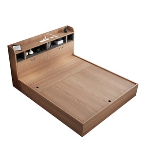 Hot Selling Modern Solid Wood <b>Double</b> <b>Bed</b> Design With <b>Storage</b> and Lamp Eco-Friendly & <b>Double</b> <b>Bed</b> Design - Product Image 5