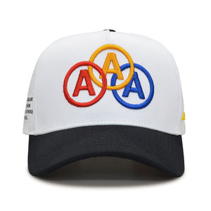 Casquettes de baseball unisexe en sergé de coton personnalisées avec logo, vente en gros, bicolores, visière incurvée, casquette de sport brodée sur mesure, Gorras - Product Image 4