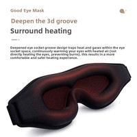 Masque oculaire chauffant vibrant 3D avec fonction de compression chaude à chaleur uniforme et minuterie