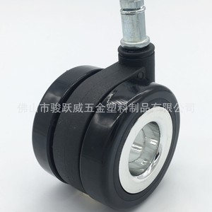 Electroplated Hollow Pu Caster 60mm Swivel Furniture Wheel Silent Durable - Product Image 2