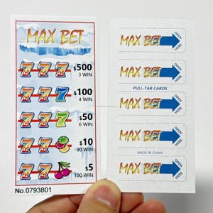 Nhà Máy Tùy Chỉnh Thiết Kế Kéo Tab Xổ Số Thẻ Kinh Doanh Thẻ 4-Đầy Màu Sắc Cmyk Mở Năm Cửa Sổ In Kỹ Thuật Số Bìa - Product Image 5