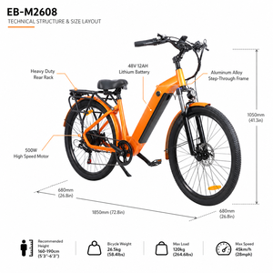 Bicicletta <span class=keywords><strong>Elettrica</strong></span> Tst R002 Talaria X3, <span class=keywords><strong>Bici</strong></span> <span class=keywords><strong>da</strong></span> Città 26 Pollici, Bicicletta <span class=keywords><strong>Elettrica</strong></span> con Manubrio Ribassato, Moto <span class=keywords><strong>Elettrica</strong></span> <span class=keywords><strong>Scott</strong></span> - Product Image 5
