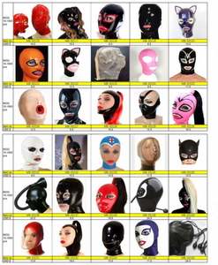 Máscara de látex Cosplay Sexy Latex Headgear Máscara de látex con cremallera Juego de rol <span class=keywords><strong>One</strong></span> <span class=keywords><strong>Piece</strong></span> - Product Image 4