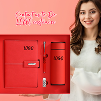 Ensemble cadeau d'entreprise personnalisé, carnet en cuir A5, carnet de notes de bureau, agenda avec stylo pour la promotion des entreprises, vente en gros