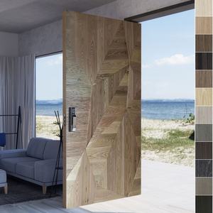 Porte pivotante d'entrée en bois massif de haute qualité, moderne et antivol, pour villa, appartement, salon, fabriquée en Chine - Product Image 5