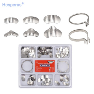 เมทริกซ์โลหะทางทันตกรรมคุณภาพสูง SS316 จำนวน 100 ชิ้น เมทริกซ์โลหะแบบแบ่งส่วนโค้งมน หมายเลข 1.398 - Product Image 3