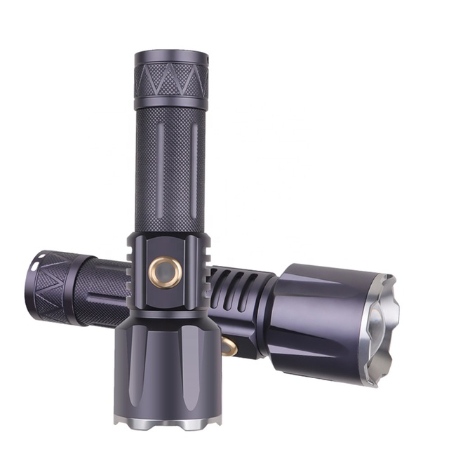 New Design 850B High Power 30w LED Tactical Flashlights Telescopic Zoom Long Range 1500m 5 Modes Type-c Zoomable Flashlight