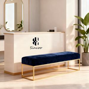 Sofá Semicircular de Terciopelo Moderno para Salón de Belleza, Hotel, Barbería, Salón de Peluquería, con Colores Personalizados - Product Image 5