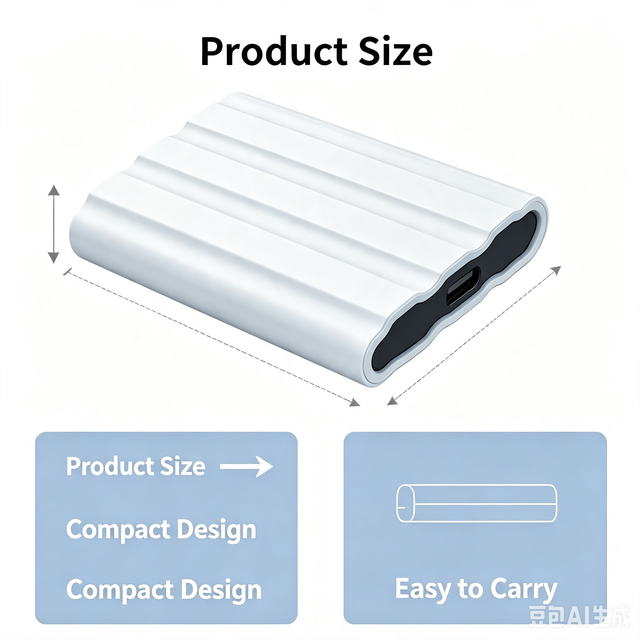 White High Speed Factory Portable External SSD 500GB-750GB USB 3.0 Aluminium Alloy 501-600MB/s Read/Write for Laptop Mobile