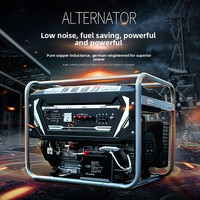 Générateur d'essence triphasé à démarrage électrique Huaneng Power 5,5 kW 380 V pour usage domestique, faible bruit, économie de carburant