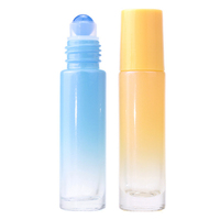 Hengjian 10ml gradué perle rouleau sur bouteille en verre 1 / 3 oz verre gemme pierre rouleau boule cosmétique huile essentielle parfum conteneur