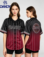Maillots de baseball personnalisés grande taille pour femmes, imprimés, en Spandex/Polyester, impression numérique, respirants, anti-bactériens, vente en gros