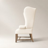 Fauteuil d'angle moderne de luxe en chêne rembourré, chaise de salle à manger design pour salles à manger et mobilier de maison