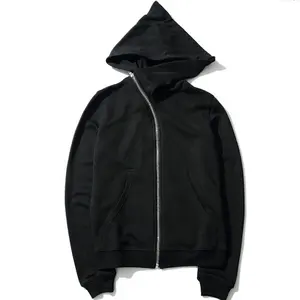 Hip Hop Skateboard Streetwear Cardigan Black Sweatshirts Cloak Hooded Men Zipper Jacket Coat Unisex Hoodie