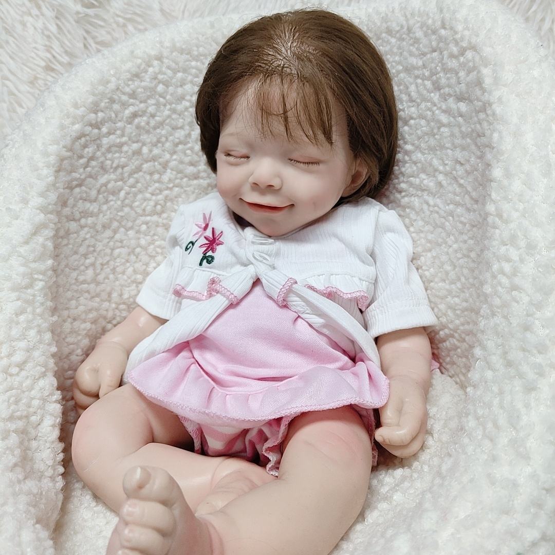 Body Silicone Reborn Hand Painted Reborn Dolls R&B 16inch Solid