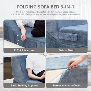 ที่นอนโฟมพับได้อเนกประสงค์ ขนาดเดี่ยว ความแน่นปานกลาง สำหรับงีบหลับในออฟฟิศและใช้ในบ้าน - Product Image 5