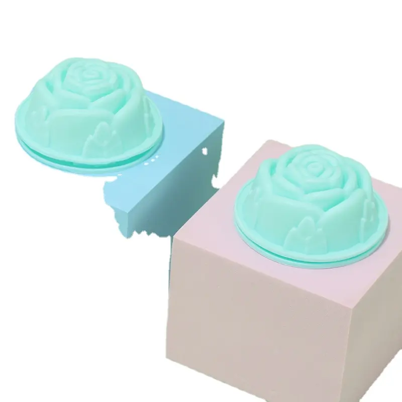 Fabriek Hot Selling Rose Vorm Siliconen Kleine Cake Mal Food Grade Siliconen Gemakkelijk Om Geen Shell Schimmel Vrij Te Geven Voor Het Maken Van Ei Taart