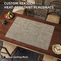 Sets de table en PVC 45x30cm écologiques et modernes personnalisés résistants à la chaleur pour les tables de salle à manger et de cuisine Caffe de Noël