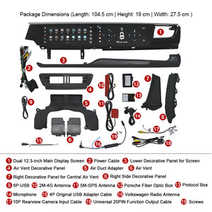 Phụ tùng ô tô xe đài phát thanh <span class=keywords><strong>GPS</strong></span> navigation màn hình cảm ứng sửa đổi xe Carplay Android màn hình cho PORSCHE MACAN 2014-2017 - Product Image 6