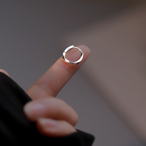Pendientes de aro circulares minimalistas de <span class=keywords><strong>Plata</strong></span> de Ley 925, <span class=keywords><strong>aretes</strong></span> góticos bonitos <span class=keywords><strong>para</strong></span> bebé, Piercing <span class=keywords><strong>para</strong></span> la oreja, abalorio, aniversarios, fiestas, regalos - Product Image 4