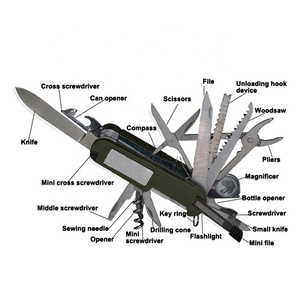 <strong>Multi</strong> Tool Tactical Knife Camping Essential Survival Knife with Knife <strong>Scissors</strong> Saw Wine <strong>Opener</strong> Multiple Screwdrivers