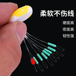 Nuevo a granel competitivo cabeza plana goma espacio frijol 7 + 1 hierba verde espacio frijol equipo de pesca - Product Image 4