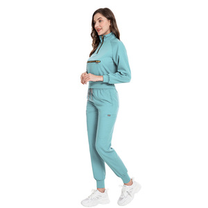 Conjunto de Dos Piezas de Uniforme <span class=keywords><strong>Quirúrgico</strong></span> Elástico para <span class=keywords><strong>Hombre</strong></span> y Mujer, Camiseta de Manga Larga para Correr o Uso Casual, Traje de Enfermería - Product Image 5
