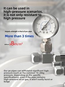 Tubo Flessibile in PE per Aria e Olio 64 Resistente ad Acidi e Alcali Anticorrosione Semi-Rigido Semi-Trasparente Bianco Disponibile 4/8/10/12/16 <span class=keywords><strong>mm</strong></span> - Product Image 2
