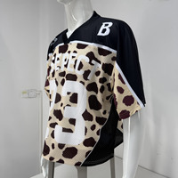 Maillot de football américain en tissu mesh respirant pour homme, style rétro, chemise de rugby pour le streetwear ou l'entraînement